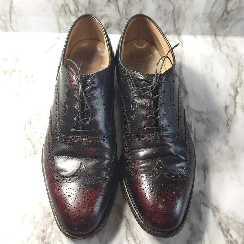 Johnston & Murphy Heritage 1850 Men Oxfords Dress Shoes Office 10 1/2 Cordovan‎